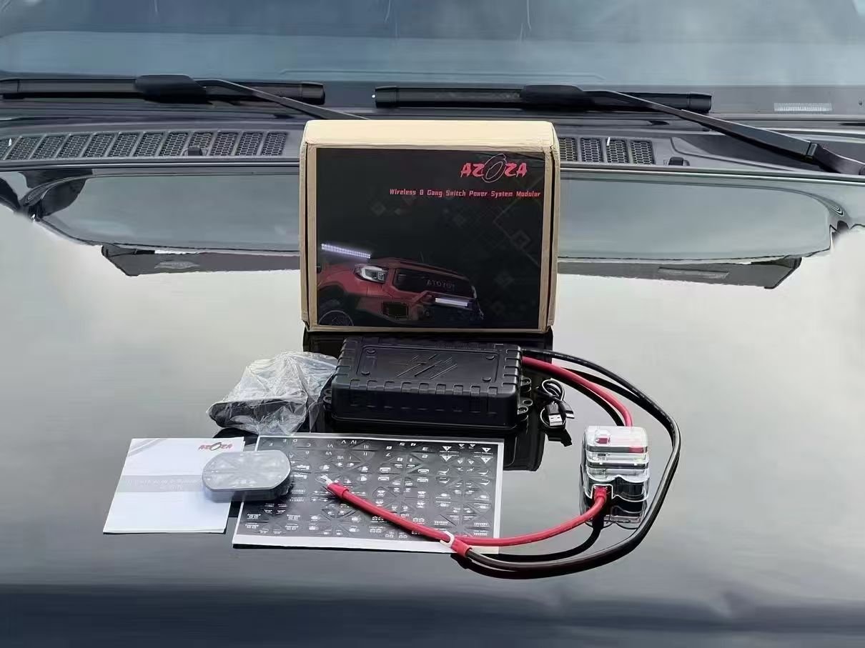 8 gang on off switch panel 12v auto circuit control box relay system wireless remote high power for universal car truck offroad